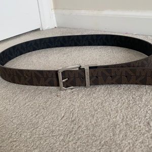 Michael Kors Reversible Logo and Leather Belt